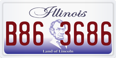 IL license plate B863686