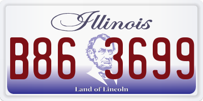 IL license plate B863699