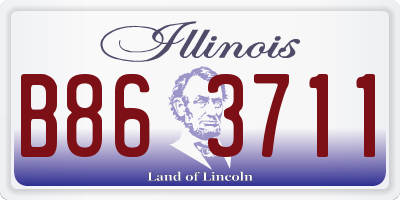 IL license plate B863711