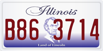 IL license plate B863714