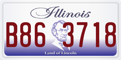 IL license plate B863718