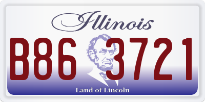 IL license plate B863721