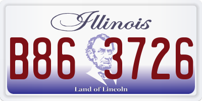 IL license plate B863726