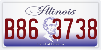 IL license plate B863738