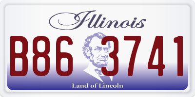 IL license plate B863741