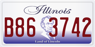 IL license plate B863742