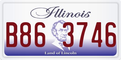 IL license plate B863746