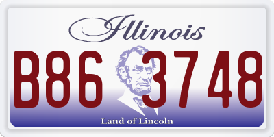 IL license plate B863748