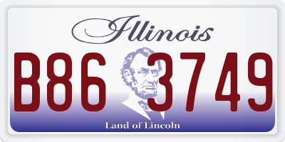 IL license plate B863749
