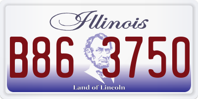 IL license plate B863750