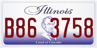 IL license plate B863758