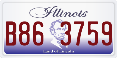 IL license plate B863759