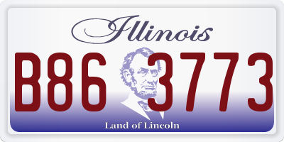 IL license plate B863773