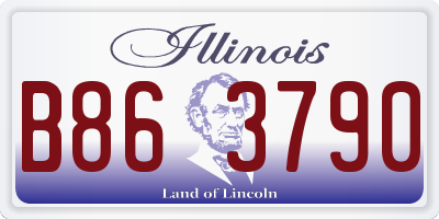 IL license plate B863790