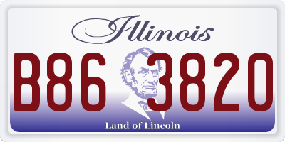 IL license plate B863820
