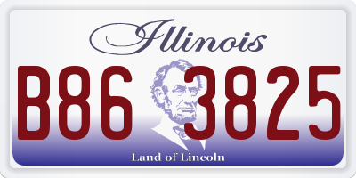 IL license plate B863825