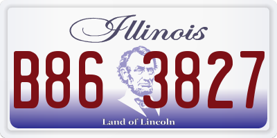 IL license plate B863827