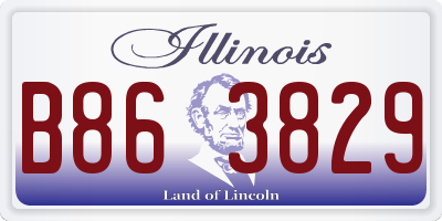 IL license plate B863829