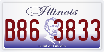 IL license plate B863833