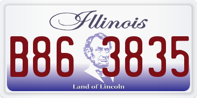 IL license plate B863835