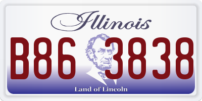 IL license plate B863838