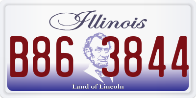 IL license plate B863844