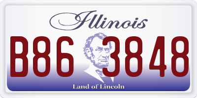 IL license plate B863848