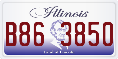 IL license plate B863850