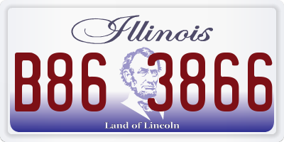 IL license plate B863866