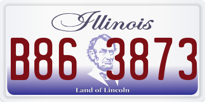 IL license plate B863873