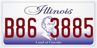 IL license plate B863885