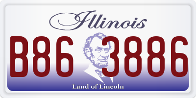 IL license plate B863886