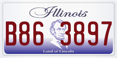IL license plate B863897