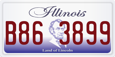 IL license plate B863899