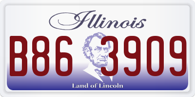 IL license plate B863909
