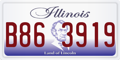 IL license plate B863919