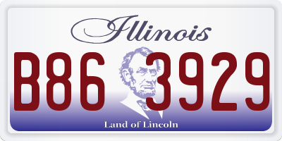 IL license plate B863929