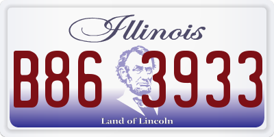 IL license plate B863933