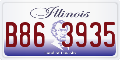 IL license plate B863935