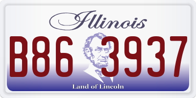 IL license plate B863937