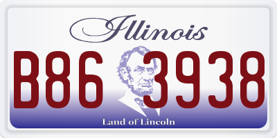 IL license plate B863938