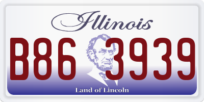 IL license plate B863939