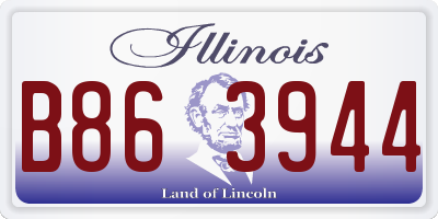 IL license plate B863944