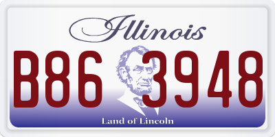 IL license plate B863948