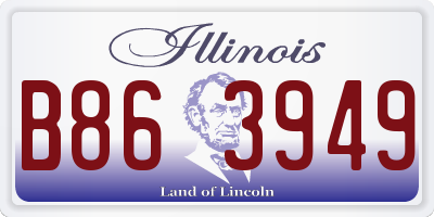 IL license plate B863949