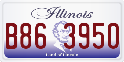 IL license plate B863950