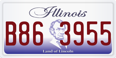 IL license plate B863955