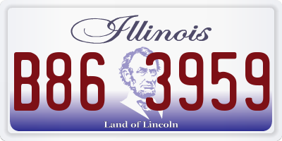 IL license plate B863959