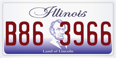 IL license plate B863966