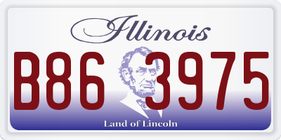 IL license plate B863975